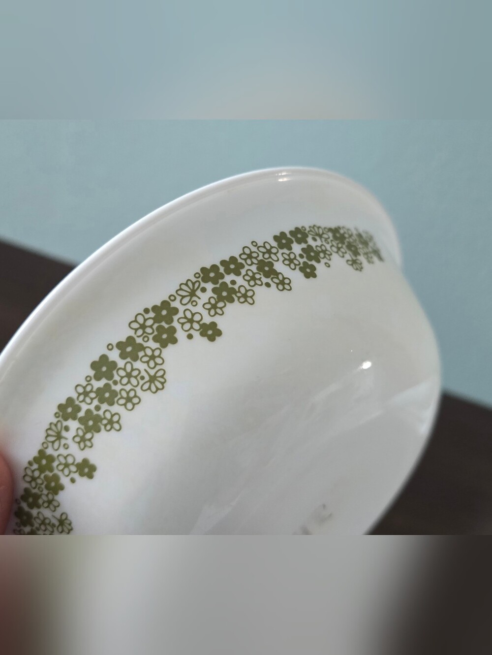 Set of 2 Corelle Green Spring Blossom Cereal Bowls Crazy Daisy 6.25" - Picture 8 of 8